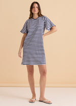 Load image into Gallery viewer, Betty Basics Darcy Dress - Navy Stripe [SZ:8]
