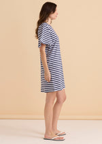 Load image into Gallery viewer, Betty Basics Darcy Dress - Navy Stripe [SZ:8]
