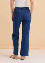 Load image into Gallery viewer, Betty Basics Straight Leg Jean - Dusty Blue [SZ:8]
