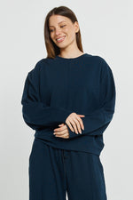 Load image into Gallery viewer, Betty Basics Elona Top - Navy [SZ:6]
