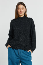 Load image into Gallery viewer, Betty Basics Carlin Knit Sweater - Black [SZ:6]
