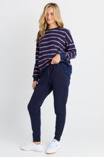 Load image into Gallery viewer, Betty Basics Heidi Pant - Navy [SZ:8]
