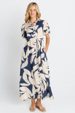 Load image into Gallery viewer, Betty Basics Nova Shirt Dress - Navy Floral Print [SZ:8]
