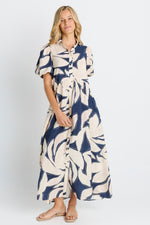 Load image into Gallery viewer, Betty Basics Nova Shirt Dress - Navy Floral Print [SZ:8]
