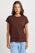 Load image into Gallery viewer, Betty Basics Shirley Short Sleeve Tee [CLR:CHOCOLATE BROWN SZ:8]
