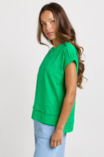 Load image into Gallery viewer, Betty Basics Shirley Short Sleeve Tee [CLR:GREEN SZ:8]
