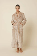 Load image into Gallery viewer, Gingerlilly Colette Long Plush Robe - Biscuit [CLR:BISCUIT SZ:S]
