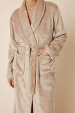 Load image into Gallery viewer, Gingerlilly Colette Long Plush Robe - Biscuit [CLR:BISCUIT SZ:S]
