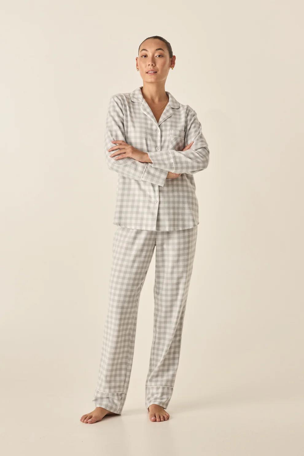 Gingerlilly Pyjamas Cassia - Grey Check [CLR:GREY CHECK  SZ:S]