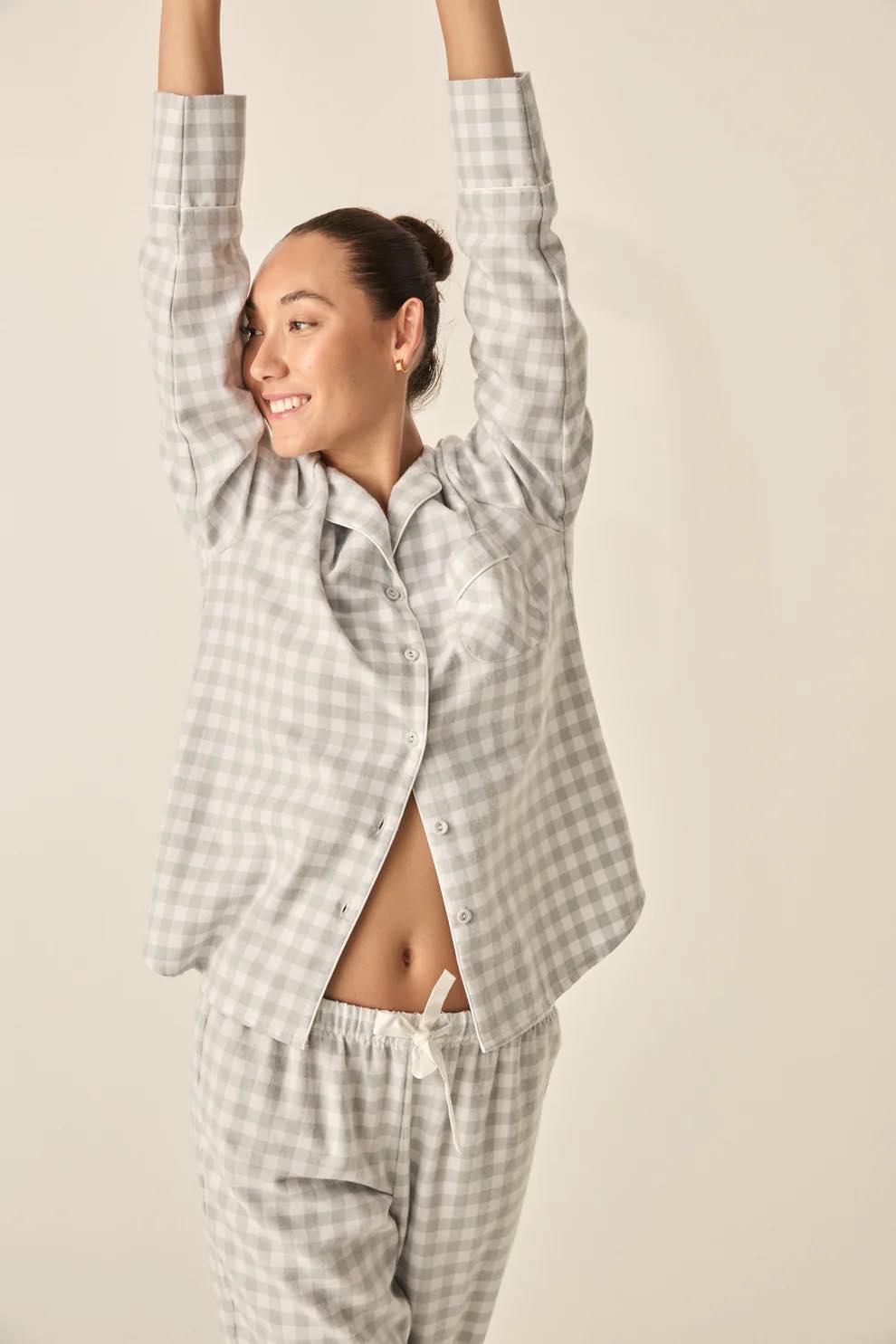 Gingerlilly Pyjamas Cassia - Grey Check [CLR:GREY CHECK  SZ:S]