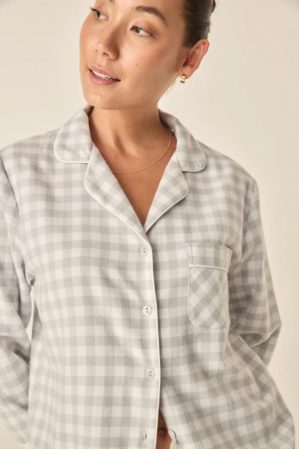 Gingerlilly Pyjamas Cassia - Grey Check [CLR:GREY CHECK  SZ:S]