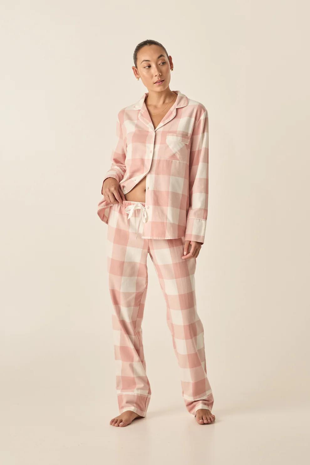 Gingerlilly Pyjamas Saffron - Pink Check [CLR:PINK CHECK SZ:S]