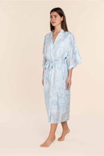 Load image into Gallery viewer, Gingerlilly Annie Cotton Sateen Robe - Blue Paisley [SZ:S]

