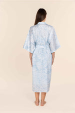 Load image into Gallery viewer, Gingerlilly Annie Cotton Sateen Robe - Blue Paisley [SZ:S]
