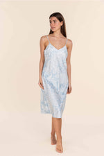 Load image into Gallery viewer, Gingerlilly Caroline Cotton Sateen Chemise - Blue Paisley [SZ:S]
