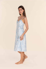 Load image into Gallery viewer, Gingerlilly Caroline Cotton Sateen Chemise - Blue Paisley [SZ:S]
