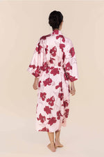 Load image into Gallery viewer, Gingerlilly Daisy Silky Satin Long Robe - Pink Floral [SZ:S]
