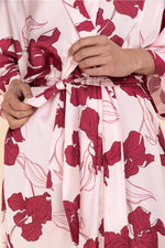 Load image into Gallery viewer, Gingerlilly Daisy Silky Satin Long Robe - Pink Floral [SZ:S]
