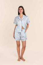 Load image into Gallery viewer, Gingerlilly Daphne Cotton Sateen Short Set - Blue [SZ:S]
