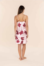 Load image into Gallery viewer, Gingerlilly Iris Silky Satin Short Nightie - Pink Floral [SZ:M]
