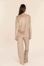 Load image into Gallery viewer, Gingerlilly Thea Velour Long Lounge Set - Beige [CLR:BEIGE SZ:S]
