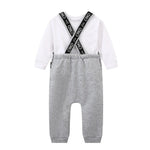 Load image into Gallery viewer, Cracked Soda Thunder Detailed Overalls 2pc Set - Grey Marl [CLR:GREY MARL SZ:0000]
