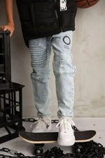 Load image into Gallery viewer, Cracked Soda Jaxton Detailed Print Jeans - Denim Blue [CLR:DENIM BLUE SZ:3]
