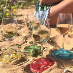 Load image into Gallery viewer, Glass On The Grass Wine Coasters - Summertime
