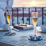 Load image into Gallery viewer, Glass on the Grass Wine Coasters - Bamboo Riverstone
