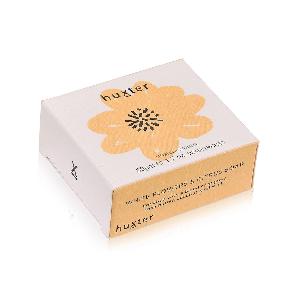 Huxter Mini Boxed Guest Soap Pale Orange Flower - Wild Flowers & Citrus 50g