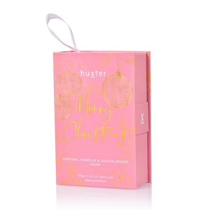 Huxter Hanging Soap Book - Pink Christmas Baubles - Merry Christmas