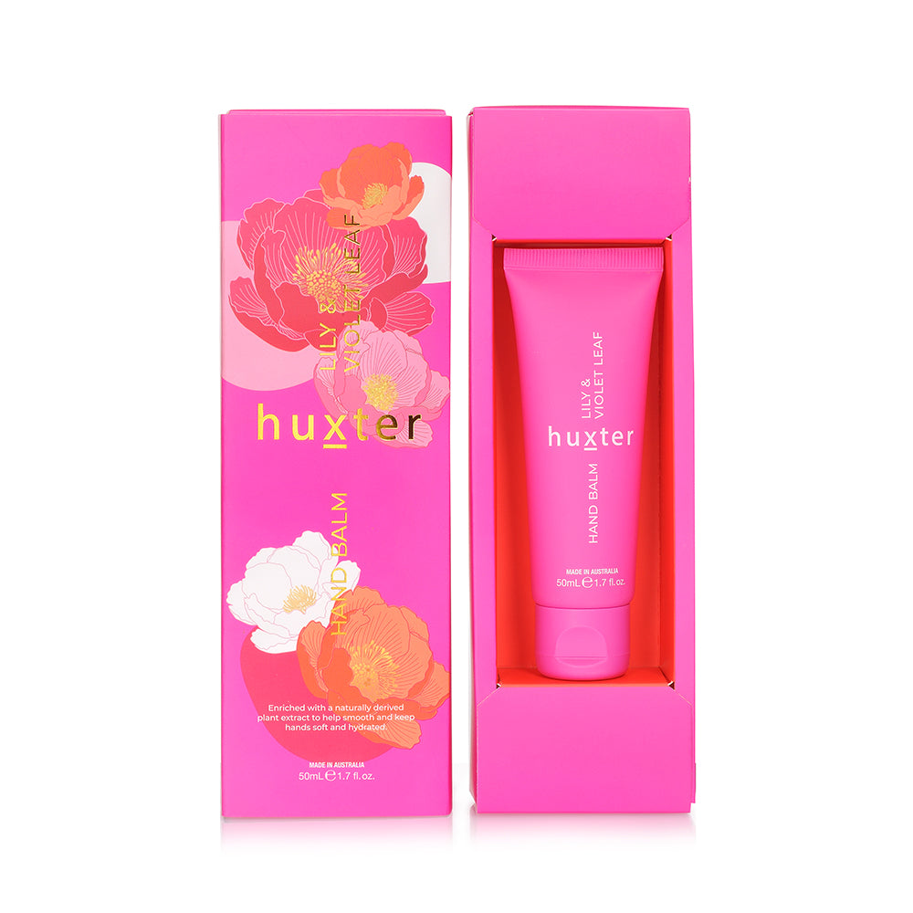 Huxter Hand Balm Gift Box 50ml - Lily & Violet Leaf