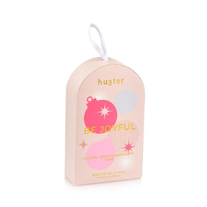 Huxter Christmas "Be Joyful" Hanging Soap Dome 200g - Juniper, Lemon & Bergamot