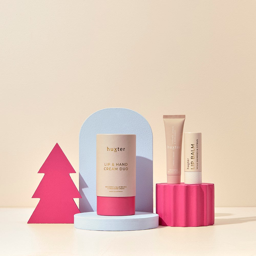 Huxter Lip & Hand Cream Duo - Juniper, Lemon & Bergamot