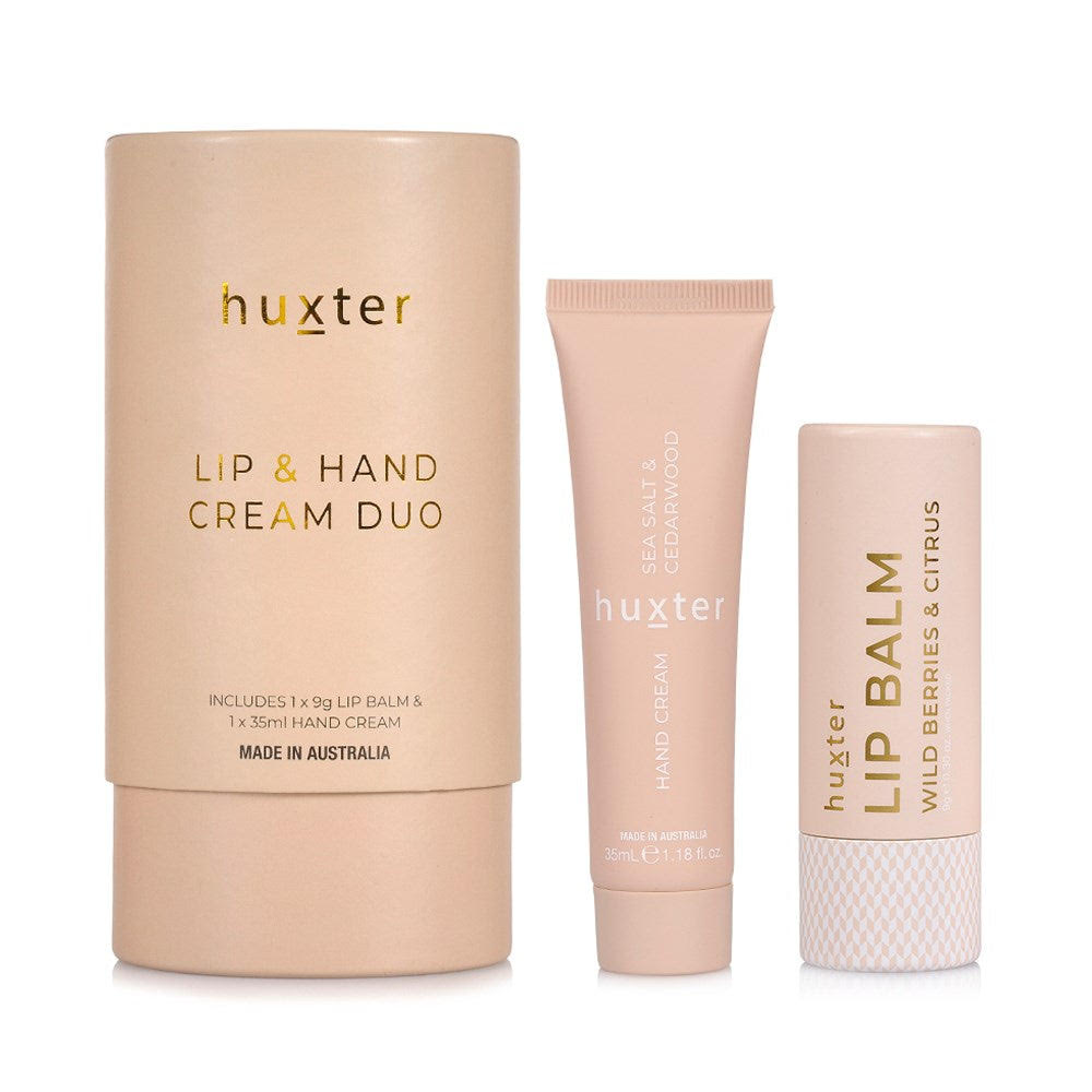 Huxter Lip & Hand Cream Duo Neutral - Sea Salt & Cedarwood