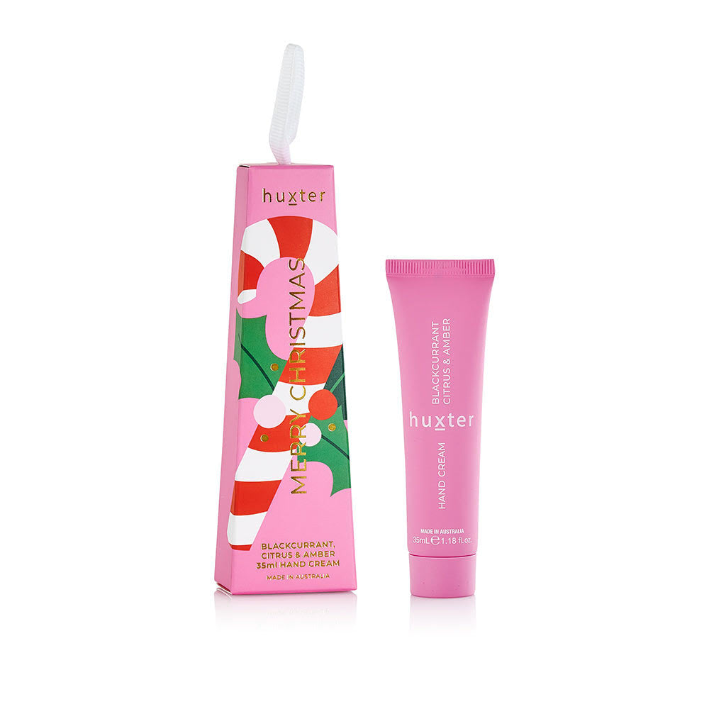 Huxter Christmas Flowers Collection Hanging Hand Cream - Blackcurrant, Citrus & Amber 35ml