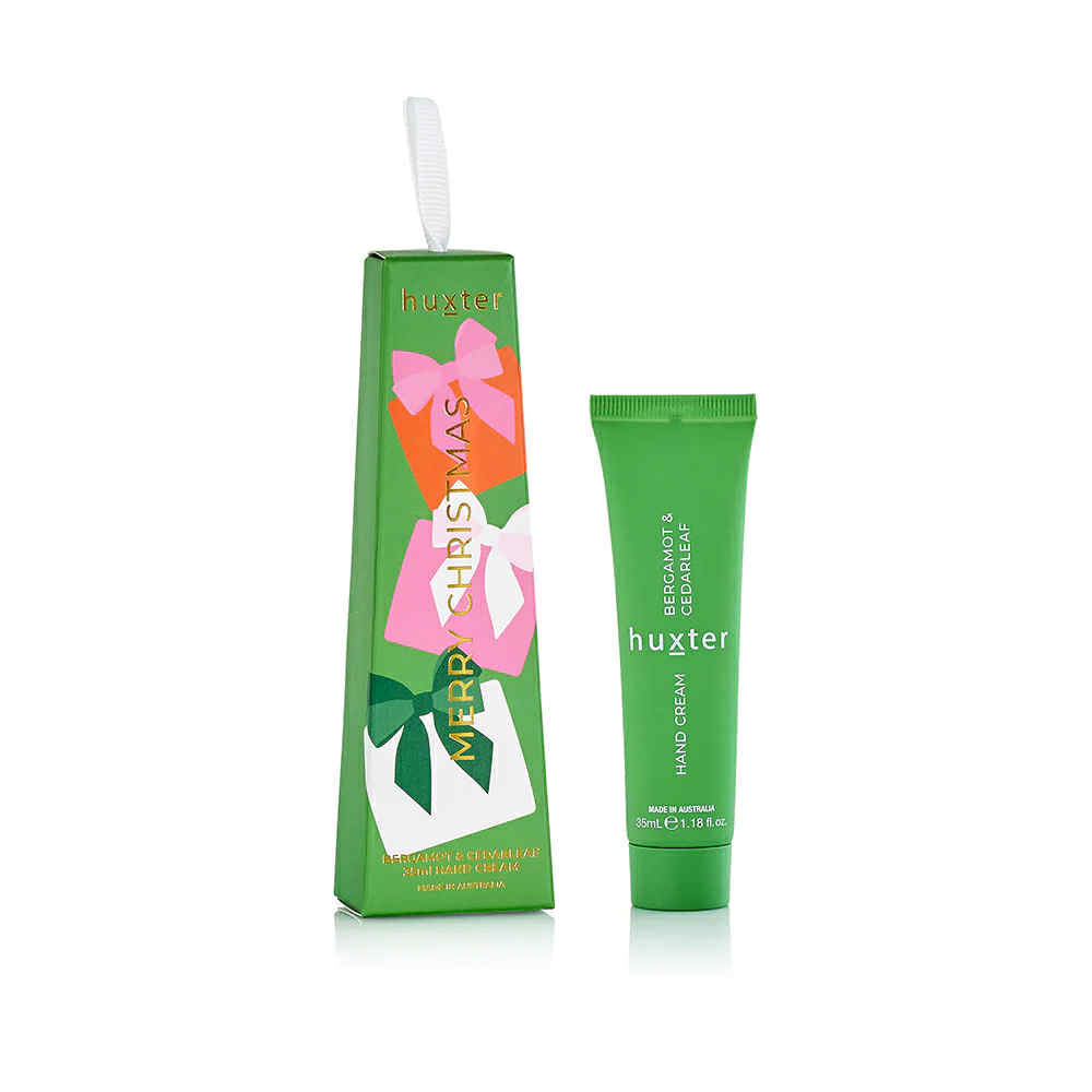 Huxter Christmas Flowers Collection Hanging Hand Cream - Bergamot & Cedarleaf 35ml 