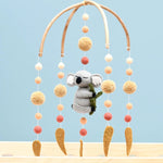 Load image into Gallery viewer, Tara Treasures Baby Nursery Felt Hanging Cot Mobile - Sleeping Koala
