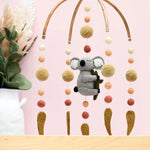 Load image into Gallery viewer, Tara Treasures Baby Nursery Felt Hanging Cot Mobile - Sleeping Koala
