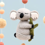 Load image into Gallery viewer, Tara Treasures Baby Nursery Felt Hanging Cot Mobile - Sleeping Koala
