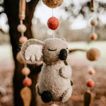 Load image into Gallery viewer, Tara Treasures Baby Nursery Felt Hanging Cot Mobile - Sleeping Koala
