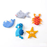 Load image into Gallery viewer, Tara Treasures Felt Finger Puppet Set of 5 - Ocean and Sea Creatures
