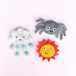 Load image into Gallery viewer, Tara Treasures Felt Finger Puppet Set of 3 - Incy Wincy/Itsy Bitsy Spider
