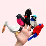 Load image into Gallery viewer, Tara Treasures Felt Finger Puppet Set of 5 - Australian Colourful Birds
