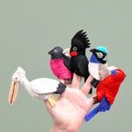 Load image into Gallery viewer, Tara Treasures Felt Finger Puppet Set of 5 - Australian Colourful Birds
