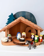 Load image into Gallery viewer, Tara Treasures Felt Christmas Nativity Peg Doll Set
