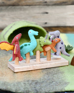 Load image into Gallery viewer, Tara Treasures Felt Finger Puppet Set of 5 - Dinosaur
