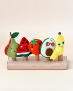 Load image into Gallery viewer, Tara Treasures Felt Finger Puppet Set of 5 - Fruits
