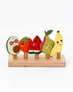 Load image into Gallery viewer, Tara Treasures Felt Finger Puppet Set of 5 - Fruits
