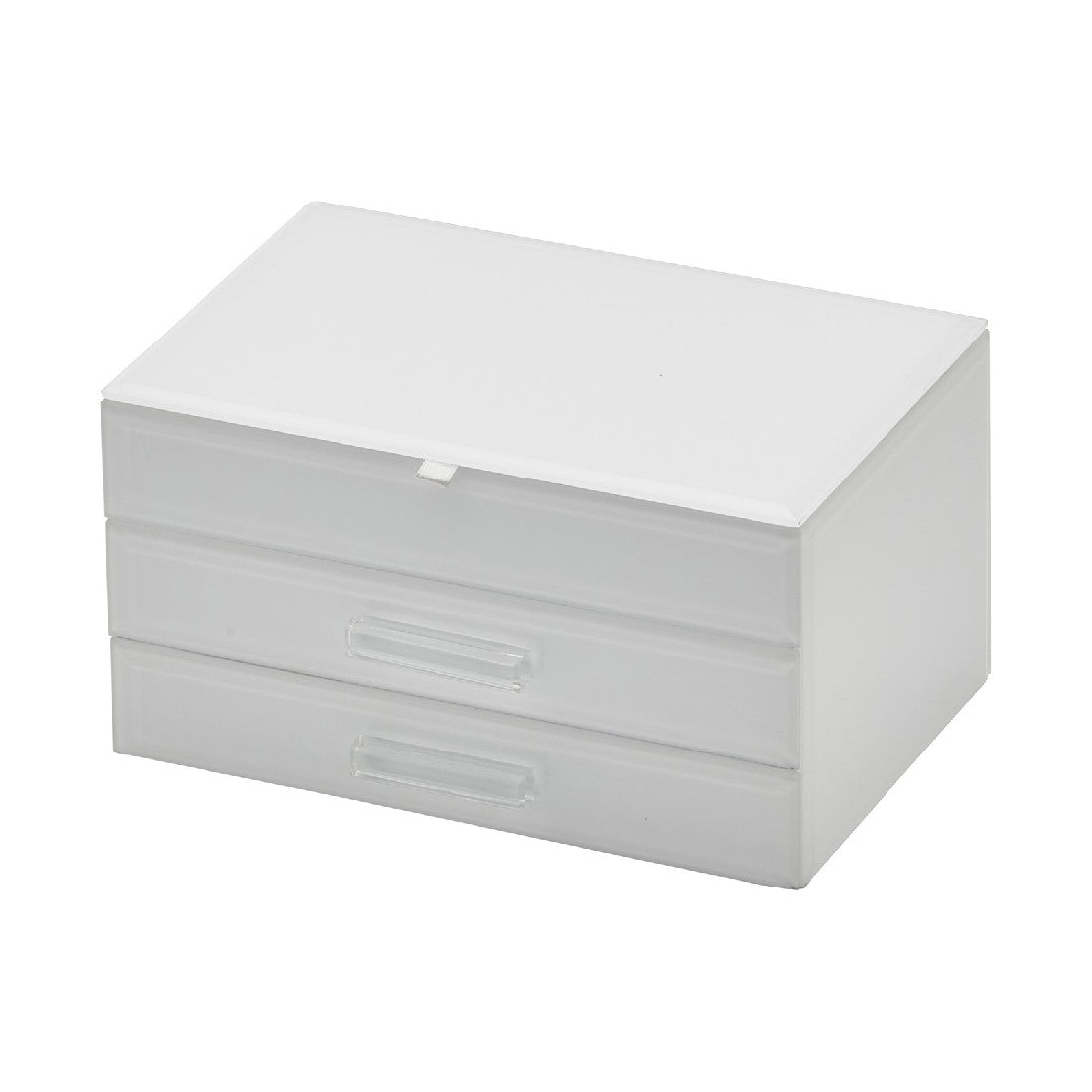 One Six Eight London Gabriella Glass Jewellery Box - White Medium